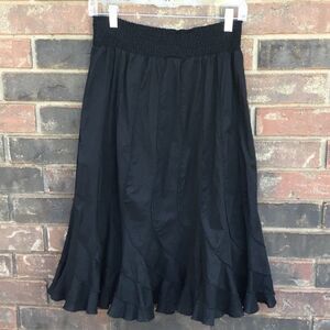 Grace Elements 100% cotton witchy black floaty wavy skirt witchcore whimsygoth